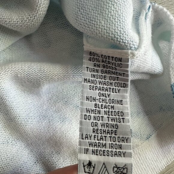 Bob Mackie Cardigan Wearable Art Blue Artsy Wearable Art Boho Resortwear Sz XL - Picture 9 of 10